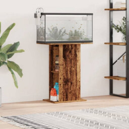 Walplus Old Wood Aquarium Stand 36X60.5X72.5 Cm Engineered Wood Fish Tank Cabinet - thumbnail 1