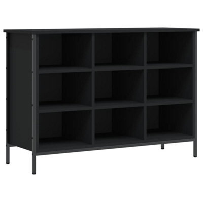 Berkfield Industrial Shoe Cabinet Black 100X35X70 Cm Engineered Wood