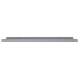 Vidaxl Picture Frame Ledge Shelves 2 Pcs Grey 80X9X3 Cm Mdf - thumbnail 4