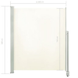 Berkfield Patio Retractable Side Awning 160 X 300 Cm Cream - thumbnail 8