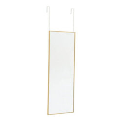 Living And Home Rectangular Over Door Full Length Framed Mirror Wall Mounted Mirror Gold 28 Cm X 118 Cm - thumbnail 3