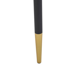 Beliani Glamour Dining Table 80X80 Cm Black Mdf Top With Gold-Accented Metal Legs - thumbnail 6