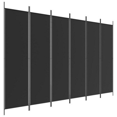 Vidaxl 6-Panel Room Divider Black 300X200 Cm Fabric Room Dividers - image 1