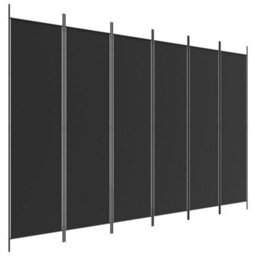 Vidaxl 6-Panel Room Divider Black 300X200 Cm Fabric Room Dividers - thumbnail 2