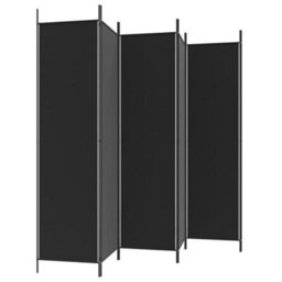 Vidaxl 6-Panel Room Divider Black 300X200 Cm Fabric Room Dividers - thumbnail 5