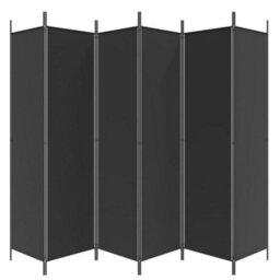 Vidaxl 6-Panel Room Divider Black 300X200 Cm Fabric Room Dividers - thumbnail 4