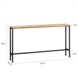 Sobuy Fsb19-E,console Table Hall Sofa Side End Table Wood Living Room,brown,w120Xd20Xh65 - thumbnail 3