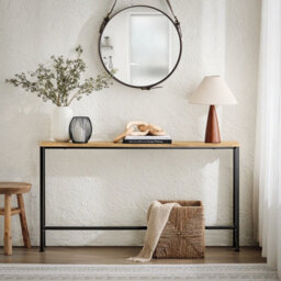 Sobuy Fsb19-E,console Table Hall Sofa Side End Table Wood Living Room,brown,w120Xd20Xh65 - thumbnail 2