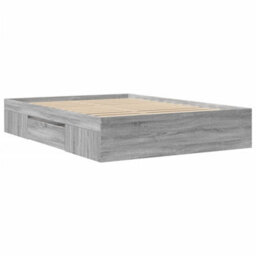 Berkfield Bed Frame Without Mattress Grey Sonoma 120X190 Cm Small Double Engineered Wood - thumbnail 7