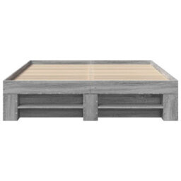 Berkfield Bed Frame Without Mattress Grey Sonoma 120X190 Cm Small Double Engineered Wood - thumbnail 5