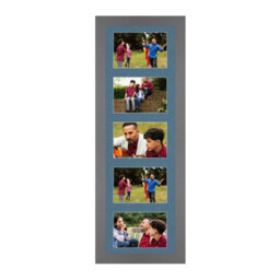 AK Frames 26X8 Dark Grey Sleek Multi Photo Frame With Pompadour Mount - Holds 5 Apertures (5X) 6X4 Photos - thumbnail 1
