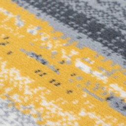 Bravich Hard Wearing Hessian Backed Stair Runner Kitchen Mat- Texas Abstract Lines Yellow, Grey & White - 60X120Cm (2'x4') - thumbnail 9
