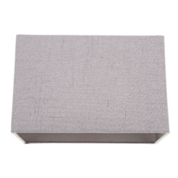 Happy Homewares Modern And Sleek Grey Stitch Linen Fabric Rectangular Lamp Shade With Lining - thumbnail 1