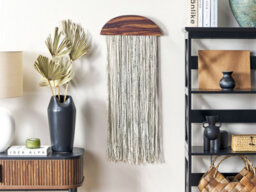 Beliani Wall Decor Zikiria Poplar Wood 92 Cm Dark Brown - thumbnail 2