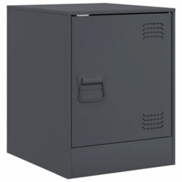 Berkfield Bedside Cabinets 2 Pcs Anthracite 34.5X39X44 Cm Steel - thumbnail 7