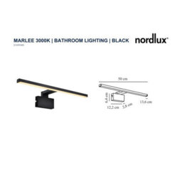 Nordlux Marlee 3000K Indoor Bedroom Living Dining Hallway Wall Light In Black (Height) 3.8Cm - thumbnail 8