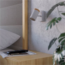 Loops Modern Led Ceiling Spotlight In White And Brown For Elegant Bathroom Lighting - thumbnail 6