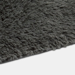 Ohs Soft Fluffy Rug Anti-Slip Carpet Area Floor Mat, Charcoal - 160 X 230Cm - thumbnail 2