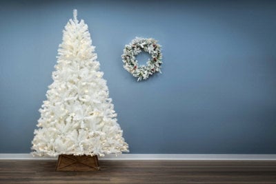 Christmas Tree World The 7Ft/210Cm Pre-Lit Bianca Pine Tree With Warm White Lights - image 1
