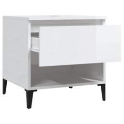 Vidaxl Side Table High Gloss White 50X46X50 Cm Engineered Wood Side Tables - thumbnail 7