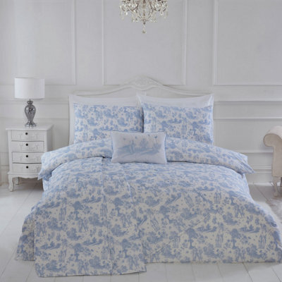 Julian Charles Home Toile Blue 100% Cotton Duvet Set - image 1