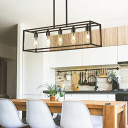 Vrygle Industrial Kitchen Island Chandelier 5 Light Linear Hanging Pendant Ceiling Lamp 80Cm - thumbnail 5