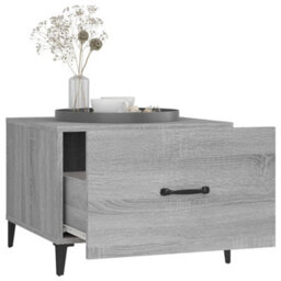 Walplus Coffee Table With Metal Legs Grey Sonoma 50X50X40 Cm - thumbnail 5