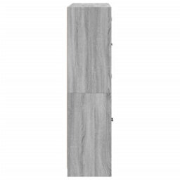 Berkfield Bookcase With Doors Grey Sonoma 136X37X142 Cm Engineered Wood - thumbnail 8