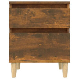 Berkfield Bedside Cabinets 2 Pcs Smoked Oak 40X35X50 Cm - thumbnail 6