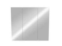 GoodHome Imandra Tall Matt Silver Mirror Effect Triple Bathroom Cabinet Mirrored (H)900mm (W)1000mm - thumbnail 2