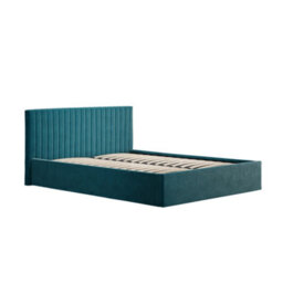 LPD Berlin Teal Ottoman Kingsize Bed - Luxe Velvet With Smart Storage - thumbnail 2