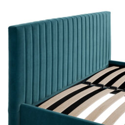 LPD Berlin Teal Ottoman Kingsize Bed - Luxe Velvet With Smart Storage - thumbnail 5