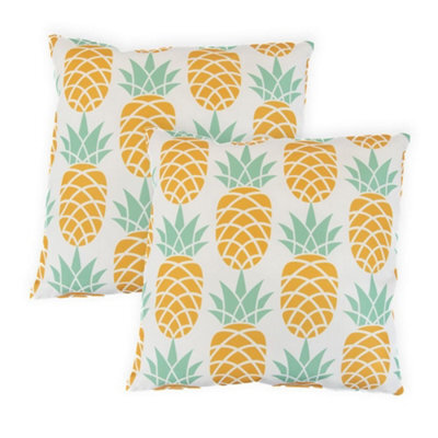 Gardenwize Pair Of Outdoor Garden Sofa Chair Furniture Scatter Cushions- Pineapple - image 1