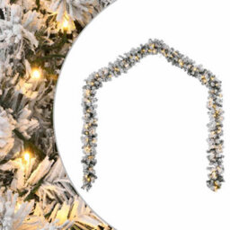 Berkfield Christmas Garland With Led Lights Green 5 M Pvc