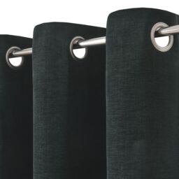 GoodHome Arntzen Dark Green Plain Woven Lined Eyelet Curtain (W)117Cm (L)137Cm, Pair - thumbnail 6