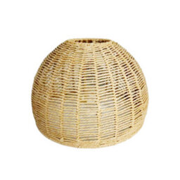 Handwoven Round Natural Wicker Pendant Lampshade 28Cm - thumbnail 2