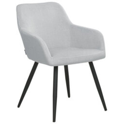 Beliani Set Of 2 Dining Chairs Casmalia Velvet Light Grey - thumbnail 4