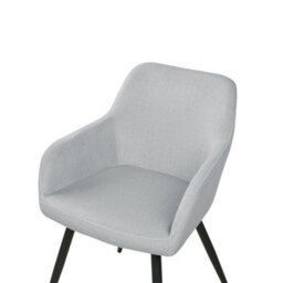 Beliani Set Of 2 Dining Chairs Casmalia Velvet Light Grey - thumbnail 7