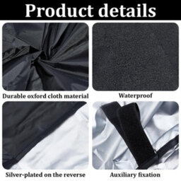 195X125Cm Replacement Canopy For Garden Swing, Black Patio Swing Awning 3-Seater Outdoor Chair, Oxford 210D - thumbnail 6