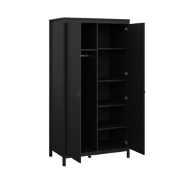 Madrid Modern Matt Black Tall Wardrobe (H)1990mm (W)1023mm (D)584mm - thumbnail 3