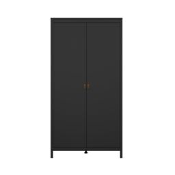 Madrid Modern Matt Black Tall Wardrobe (H)1990mm (W)1023mm (D)584mm - thumbnail 2