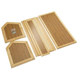 86Cm Stackable Bamboo Storage Cupboard Furniture Organizer - thumbnail 3
