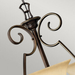Luminosa Lighting Elstead Cello 9 Light Multi Arm Chandelier Antique Bronze Finish, E27 - thumbnail 3