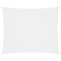 Berkfield Sunshade Sail Oxford Fabric Rectangular 4X5 M White - thumbnail 1