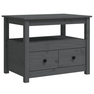 Berkfield Classic Coffee Table Grey 71X49X55 Cm Solid Wood Pine - image 1