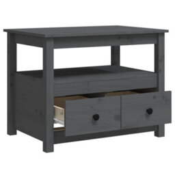 Berkfield Classic Coffee Table Grey 71X49X55 Cm Solid Wood Pine - thumbnail 8