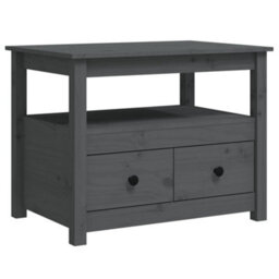 Berkfield Classic Coffee Table Grey 71X49X55 Cm Solid Wood Pine