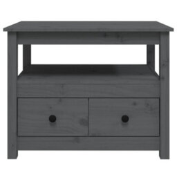 Berkfield Classic Coffee Table Grey 71X49X55 Cm Solid Wood Pine - thumbnail 7