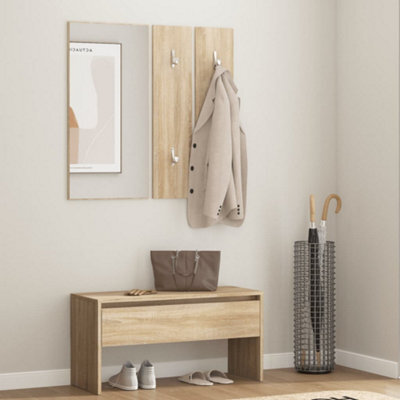 Walplus Hallway Furniture Set Sonoma Oak Engineered Wood - image 1