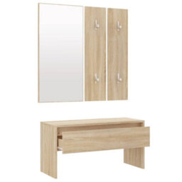 Walplus Hallway Furniture Set Sonoma Oak Engineered Wood - thumbnail 6
